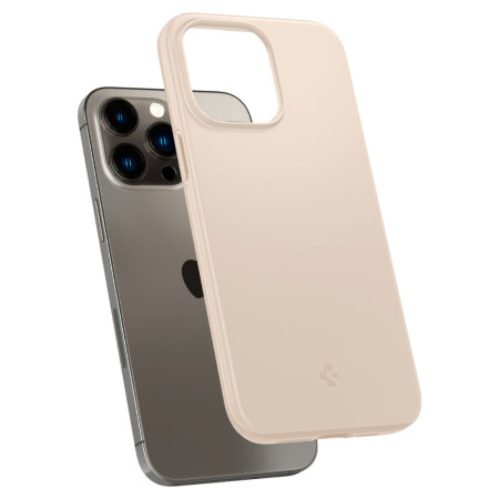 Husa pentru iPhone 14 Pro Spigen Thin Fit, Sand Beige