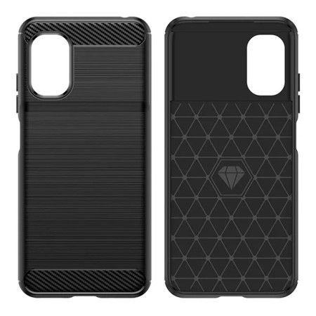 Husa Carbon compatibila Xiaomi Poco M5, Tech Protect Anti-Soc, Negru