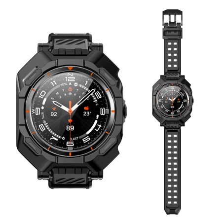 Husa pentru Samsung Galaxy Watch Ultra 47mm + Curea - Supcase Unicorn Beetle Pro - Black