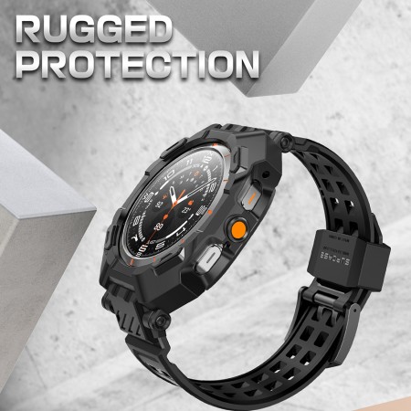 Husa pentru Samsung Galaxy Watch Ultra 47mm + Curea - Supcase Unicorn Beetle Pro - Black