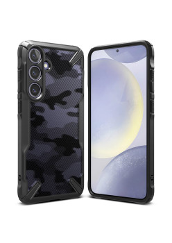 Husa pentru Samsung Galaxy S24, Ringke Fusion X Design, Camo Black