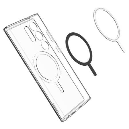 Husa pentru Samsung Galaxy S24 Ultra, Spigen Ultra Hybrid OneTap Ring MagSafe, Clear