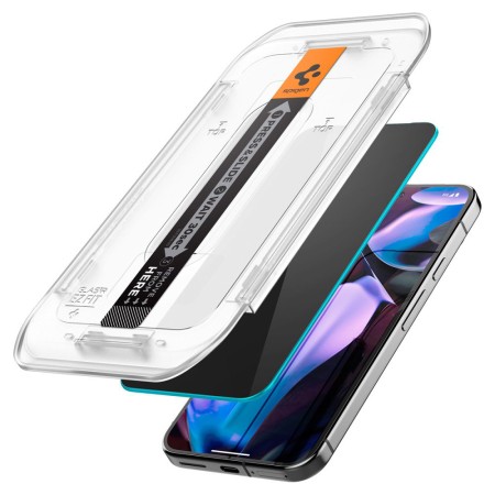 Folie pentru Google Pixel 9 / 9 Pro (set 2) - Spigen Glas.tR EZ FIT - Privacy