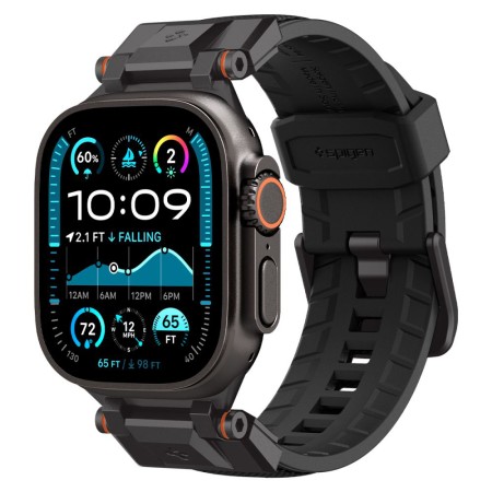 Curea pentru Apple Watch 1/2/3/4/5/6/7/8/9/10/SE/SE 2/Ultra/Ultra 2 (42/44/45/46/49mm) - Spigen DuraPro Armor - Black