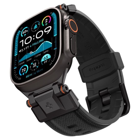 Curea pentru Apple Watch 1/2/3/4/5/6/7/8/9/10/SE/SE 2/Ultra/Ultra 2 (42/44/45/46/49mm) - Spigen DuraPro Armor - Black