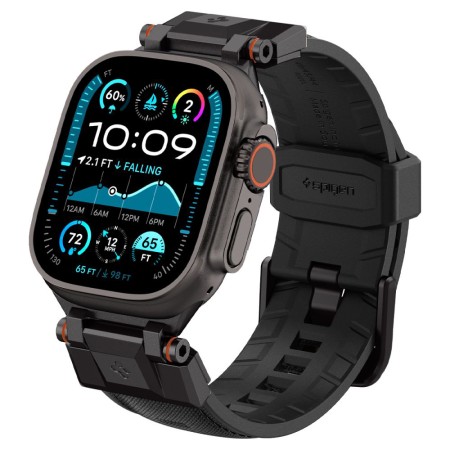 Curea pentru Apple Watch 1/2/3/4/5/6/7/8/9/10/SE/SE 2/Ultra/Ultra 2 (42/44/45/46/49mm) - Spigen DuraPro Armor - Black