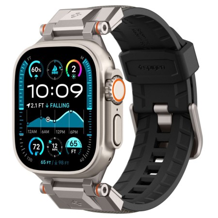 Curea pentru Apple Watch 1/2/3/4/5/6/7/8/9/10/SE/SE 2/Ultra/Ultra 2 (42/44/45/46/49mm) - Spigen DuraPro Armor - Grey