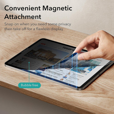 Folie pentru iPad Pro 12.9 (2018 / 2020 / 2021 / 2022) / iPad Air 13 (2024), ESR Paper-Feel Magnetic, Privacy