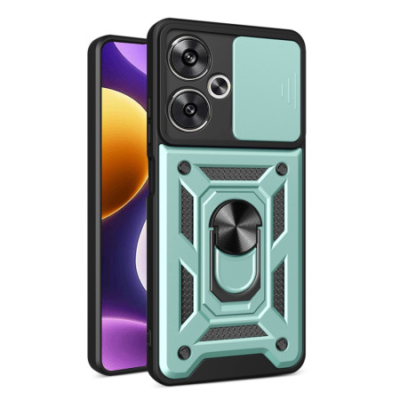 Husa pentru Xiaomi Poco F6, CamShield Protectie Camera, Magnetic, Slide si Snap, Green