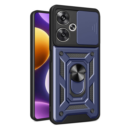 Husa pentru Xiaomi Poco F6, CamShield Protectie Camera, Magnetic, Slide si Snap, Blue