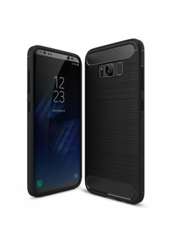 Husa Carbon compatibila Samsung Galaxy S8 Plus Protect Anti-Soc, Negru