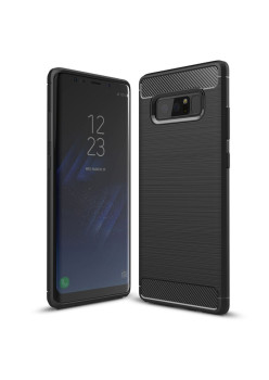 Husa Carbon compatibila Samsung Galaxy Note 8, Protect Anti-Soc, Negru