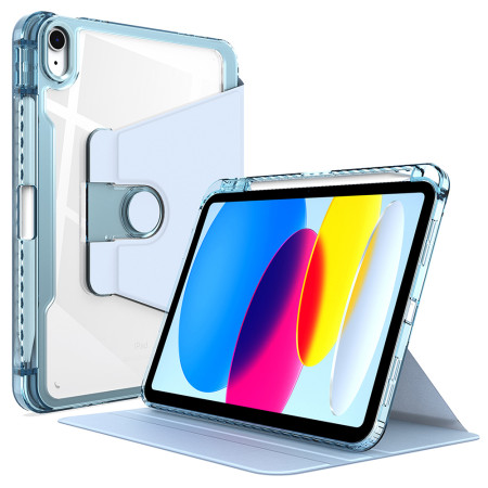 Husa tableta pentru iPad 9.7 (2017 / 2018), Crystal Book, Bumper rigid, Bleu