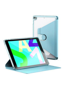Husa tableta pentru iPad 10.2 (2019/2020/2021), Crystal Book, Bumper rigid, Bleu