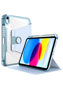 Husa tableta pentru Samsung Galaxy Tab A9 Plus, Crystal Book, Bumper rigid, Bleu
