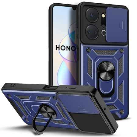 Husa pentru Honor X7a, Slide si Snap, Magnetic Ring, Blue