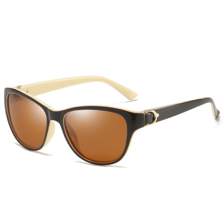 Ochelari de Soare pentru Femei, A572, Brown / White