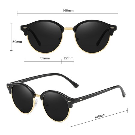 Ochelari de Soare pentru Barbati - Techsuit Polarized (66612) - Gold / Blue