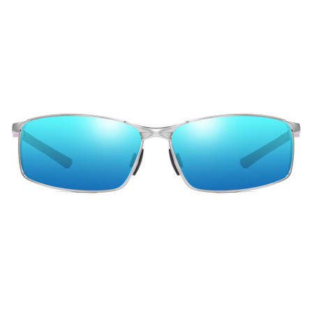 Ochelari de Soare pentru Barbati 559, Silver / Blue Mirror