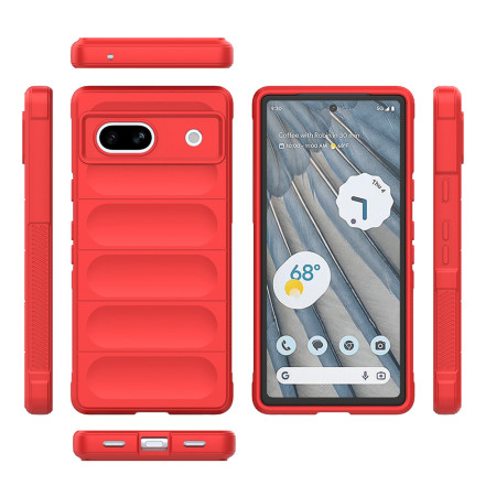 Husa Antisoc pentru Google Pixel 8a, Margini Anti Alunecare, Magic Shield, Red