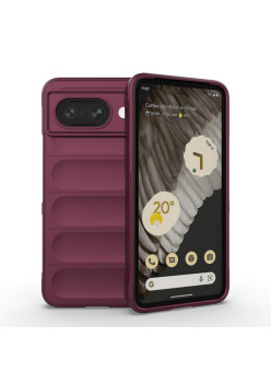 Husa Antisoc pentru Google Pixel 8a, Margini Anti Alunecare, Magic Shield, Bordeaux