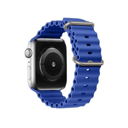 Curea pentru Apple Watch 1/2/3/4/5/6/7/8/9/SE/SE 2 (38/40/41mm) - Techsuit Watchband (W038) - Blue