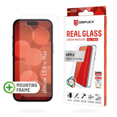 Folie pentru iPhone 16 Plus - Displex Real Glass + Case - Clear