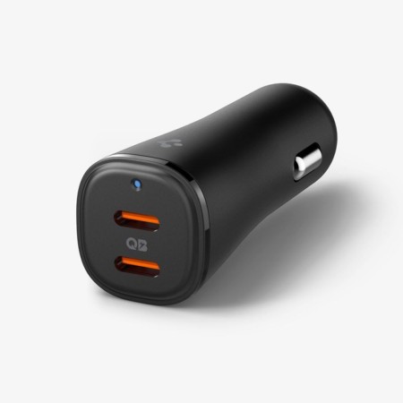 Incarcator Auto 2x Type-C Fast Charging 50W - Spigen Arcstation Essential (EV502) - Black