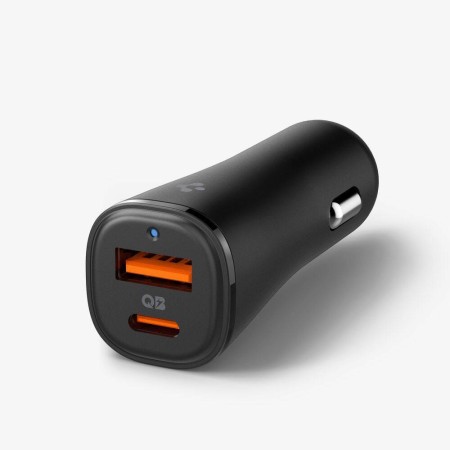 Incarcator Auto USB-A QC 3.0 18W, Type-C PD30W - Spigen Arcstation Essential (EV482) - Black