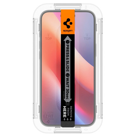 Folie pentru iPhone 15 / iPhone 16 (set 2) - Spigen Glas.tR EZ FIT - Privacy