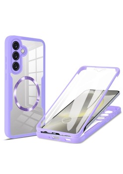 Husa pentru Samsung Galaxy S25 cu Folie, ColorVerse 360, Purple