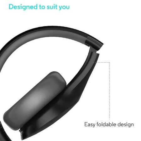 Casti Bluetooth Wireless Over-ear, Alexa, Siri, Foldable - Motorola Sound Moto (XT500) - Black