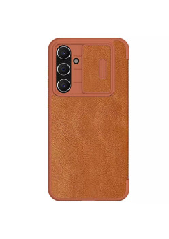 Husa pentru Samsung Galaxy S23 FE, Nillkin Qin Pro Leather Case, Brown