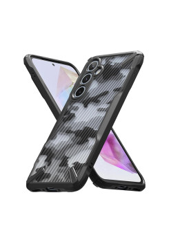 Husa pentru Samsung Galaxy A35 5G, Ringke Fusion X Design, Camo Black