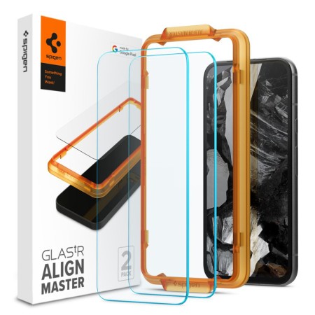 Folie pentru Google Pixel 8a (set 2) - Spigen Glas.TR Align Master - Clear