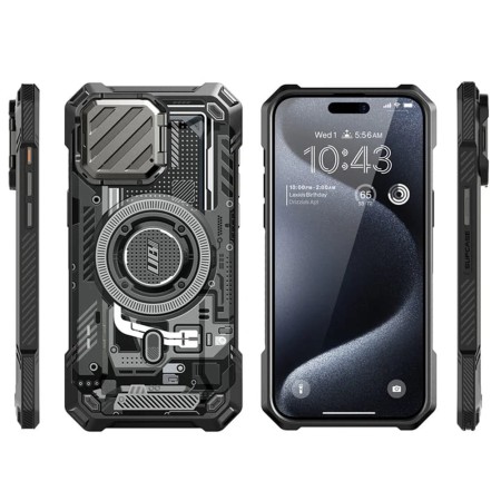 Husa pentru iPhone 15 Pro Max - Supcase Unicorn Beetle XT MagSafe - Black Circuit