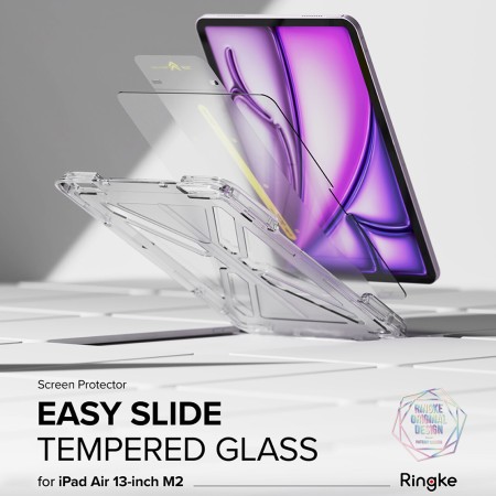 Folie pentru iPad Air 13 (2024) - Ringke Easy Slide Tempered Glass - Clear