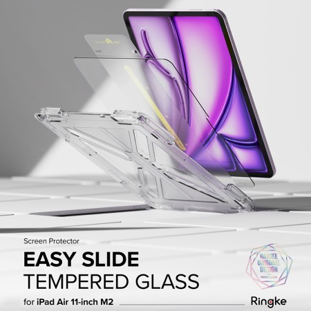 Folie pentru iPad Air 11 (2024) - Ringke Easy Slide Tempered Glass - Clear