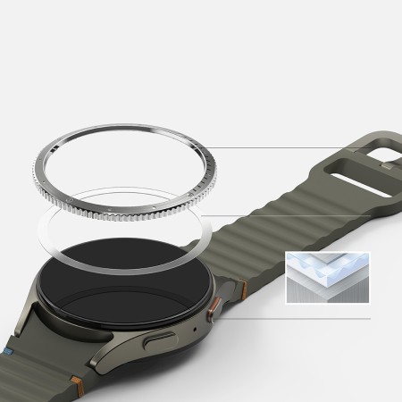 Rama pentru Samsung Galaxy Watch7 40mm - Ringke Bezel Styling - Silver Pattern7 (CB-GW7-40-03)