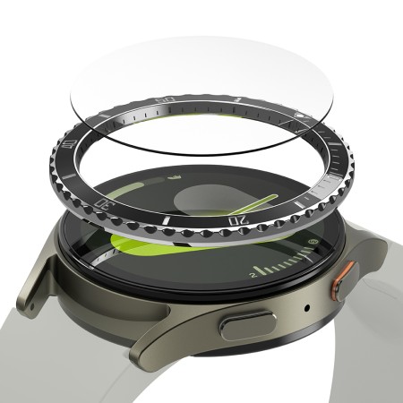 Rama Premium pentru Samsung Galaxy Watch7 40mm - Ringke Bezel Styling - Black Pattern4 (CB-GW7-40-80)