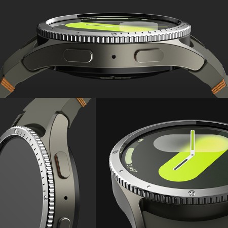 Rama pentru Samsung Galaxy Watch7 44mm - Ringke Bezel Styling - Silver Pattern7 (CB-GW7-44-03)