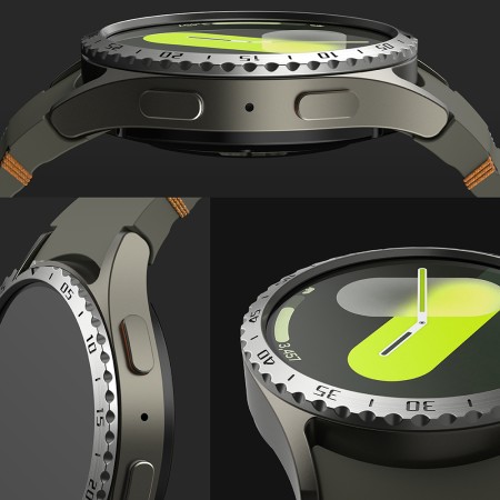 Rama pentru Samsung Galaxy Watch7 44mm - Ringke Bezel Styling - Silver Pattern5 (CB-GW7-44-01)