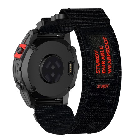 Curea pentru Garmin Fenix 3/3 HR/5X/5X Plus/6X/6X Pro/7X/7X Pro Solar - Techsuit Watchband QuickFit (W057) - Black