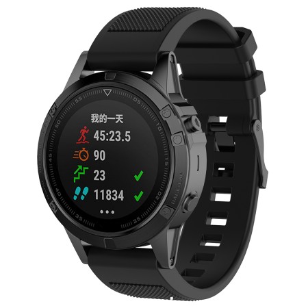 Curea pentru Instinct 2S/2S Solar/Approach S70 42mm/Forerunner 220/230/235/630/735 - Techsuit Watchband QuickFit 20mm (W058) - Black