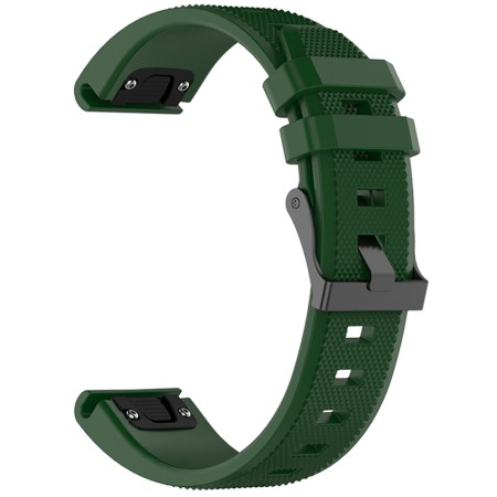 Curea pentru Garmin Fenix 5/5 Plus 6/6 Pro/7/Forerunner 935/945/955/Approach S60/S62 - Techsuit Watchband QuickFit 22mm (W058) - Dark Green