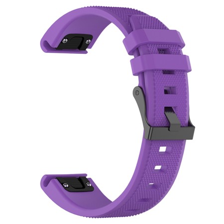 Curea pentru Garmin Fenix 3/3 HR/5X/5X Plus/6X/6X Pro/7X/7X Pro Solar - Techsuit Watchband QuickFit 26mm (W058) - Purple