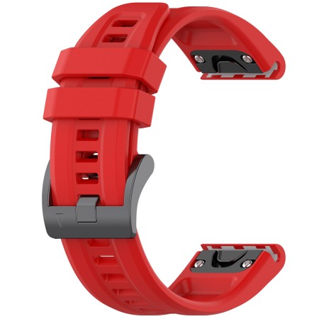 Curea pentru Garmin Fenix 3/3 HR/5X/5X Plus/6X/6X Pro/7X/7X Pro Solar - Techsuit Watchband QuickFit 26mm (W060) - Red