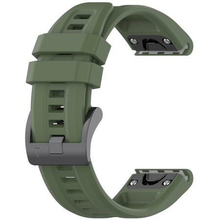 Curea pentru Garmin Fenix 3/3 HR/5X/5X Plus/6X/6X Pro/7X/7X Pro Solar - Techsuit Watchband QuickFit 26mm (W060) - Dark Green