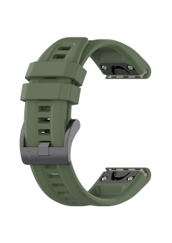 Curea Smartwatch pentru Garmin Fenix 5/5 Plus 6/6 Pro/7/Forerunner 935/945/955/Approach S60/S62, 22mm, Siliconica, Dark Green