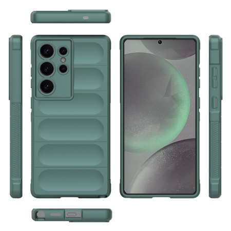 Husa Antisoc pentru Samsung Galaxy S25 Ultra - Margini Anti-Alunecare - Shield - Green